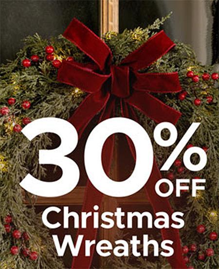 30% Off Christmas Wreaths