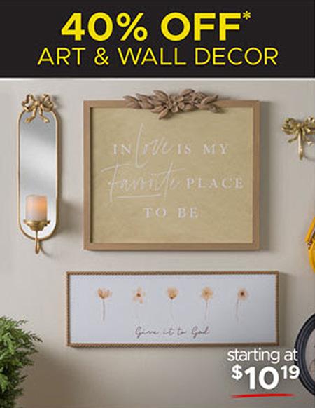 40% Off Art & Wall Decor