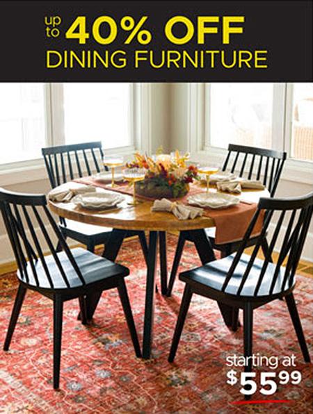 Up to 40% Off Dining Furniture