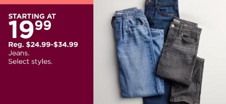 Starting at $19.99 Jeans