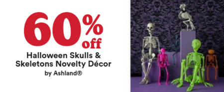 60% Off Halloween Skulls & Skeletons Novelty Décor by Ashland