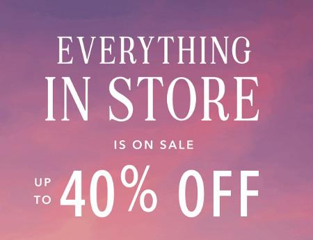 EVERYTHING IN STORE is on SALE