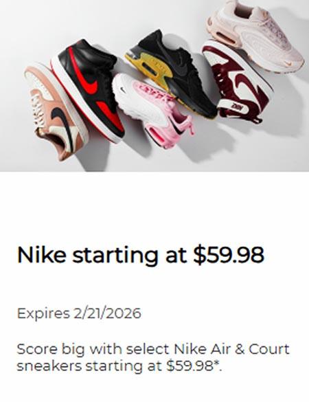 Nike Starting at $59.98