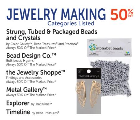 50% Off Jewelry Making