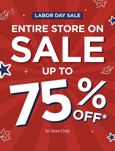 Entire Store On Sale Up to 75% Off