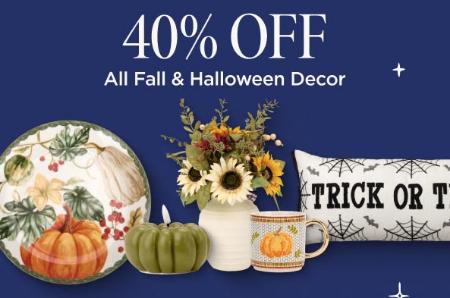 40% Off All Fall & Halloween Decor