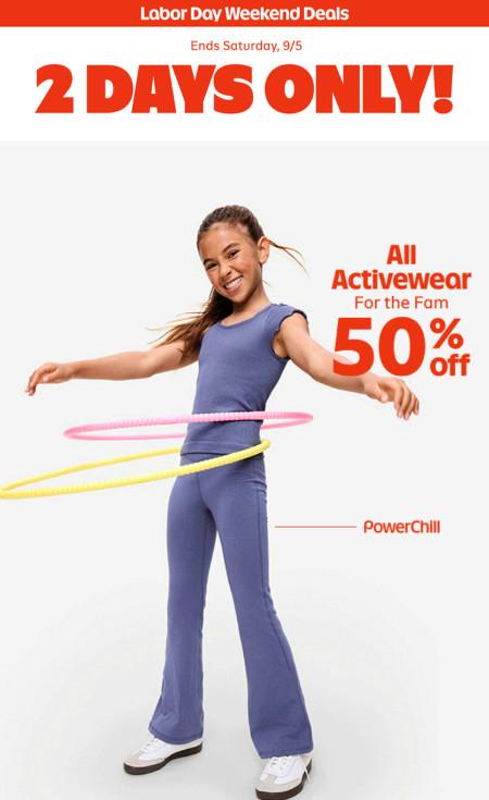 50% off All Activewear for the Family