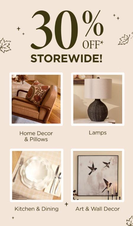 30% Off Storewide