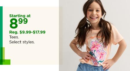 Starting at $8.99 Tees