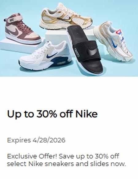 Up to 30% Off Nike