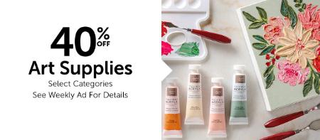 40% Off Art Supplies