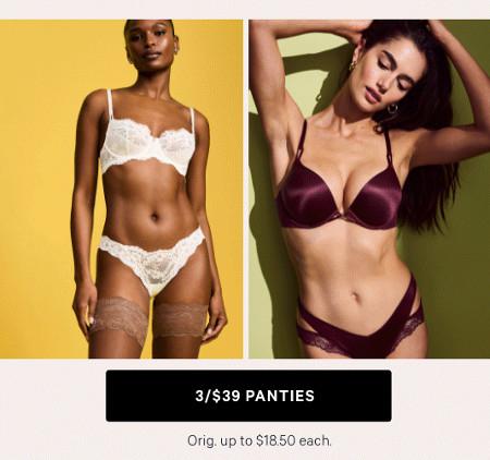 3 for $39 Panties