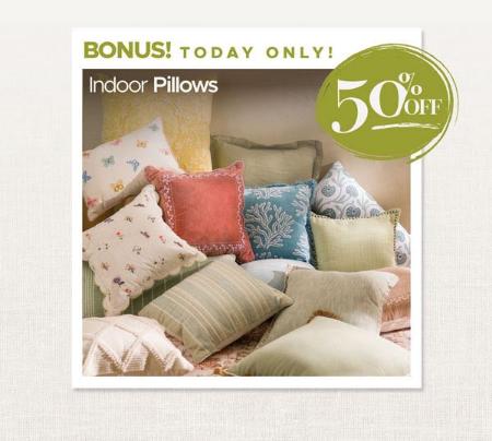 Indoor Pillows 50% Off