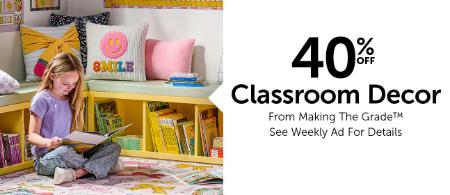 40% Off Classroom Decor