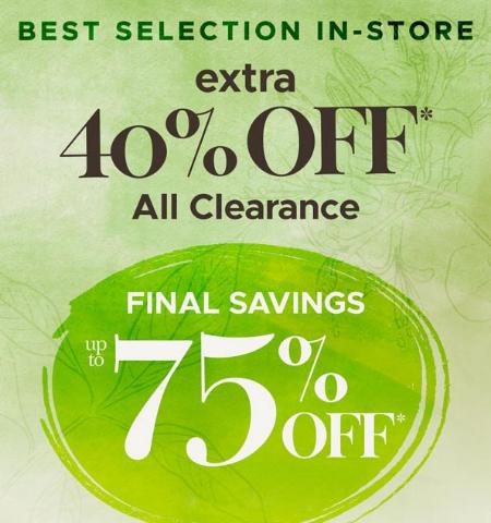 Extra 40% Off All Clearance