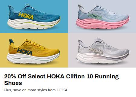 20% Off Select HOKA Clifton 10 Running Shoes