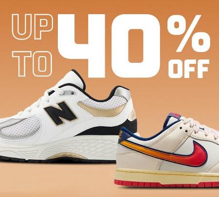 Sale Up to 40% off