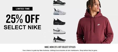 25% off Select Nike