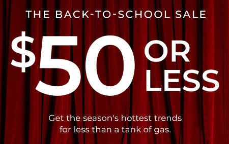 The Back-to-School Sale