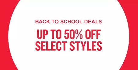Up to 50% off Select Styles