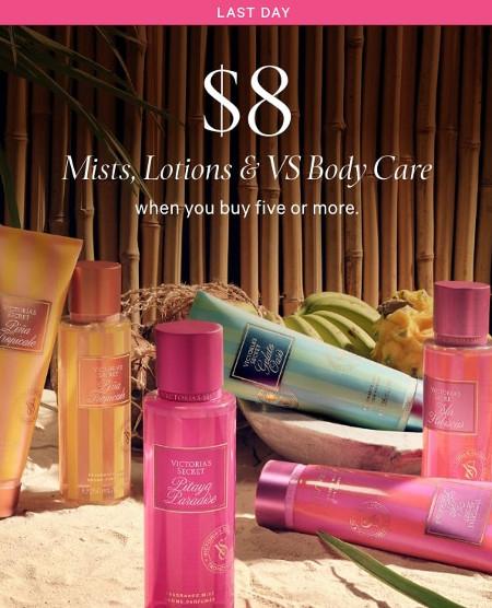 $8 Mists, Lotions, and VS Body Care When You Buy Five or More