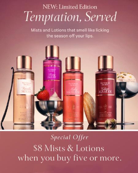 $8 Mists and Lotions When You Buy Five or More