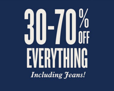 30-70% off Everything Including Jeans