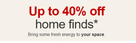 Up to 40% Off Home Finds