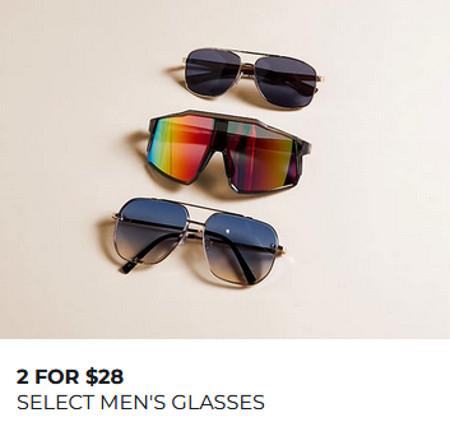 2 FOR $28 SELECT MEN'S GLASSES