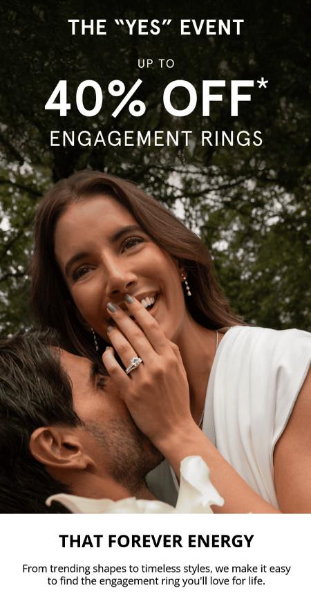 Up to 40% off Engagement Rings