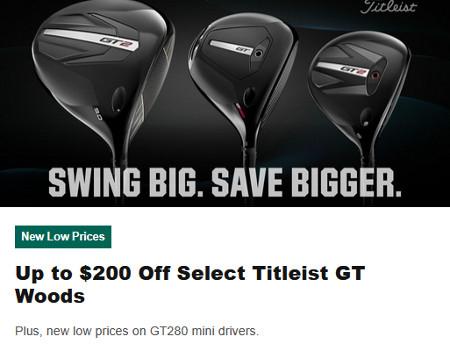 Up to $200 Off Select Titleist GT Woods
