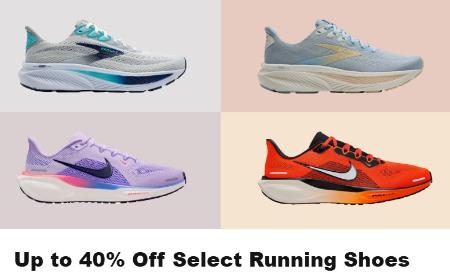 Up to 40% Off Select Running Shoes