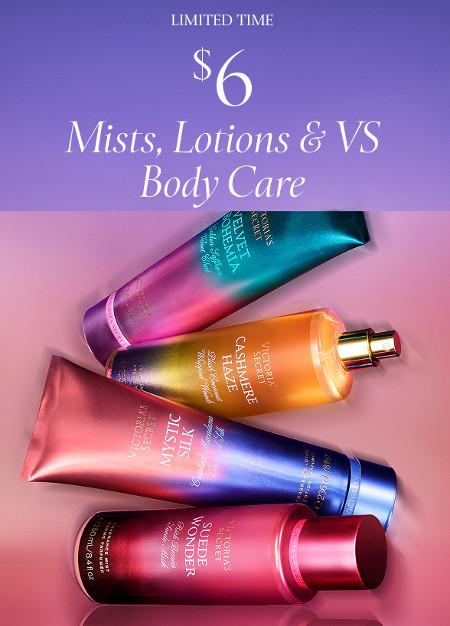 $6 Mists, Lotions and VS Body Care