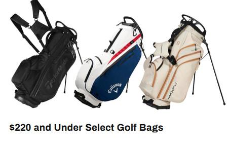 $220 and Under Select Golf Bags