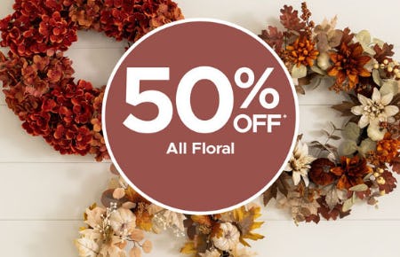 50% Off All Floral