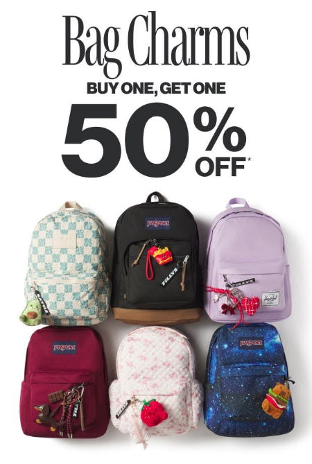 Bag Charms Buy One, Get One 50% Off