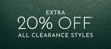 Extra 20% Off All Clearance Styles