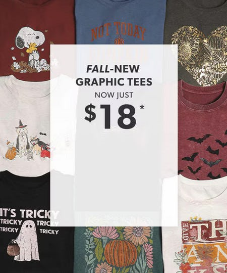 $18 Graphic Tees