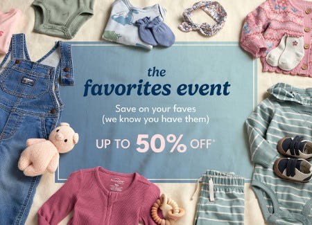 The Favorites Event: Up to 50% off