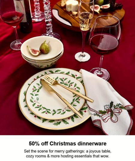 50% off Christmas Dinnerware