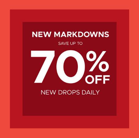 New Markdowns Save Up to 70% Off