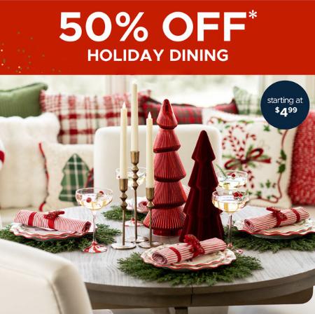 50% Off Holiday Dining