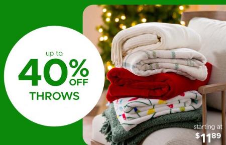 Up to 40% Off Throws