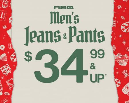 RSQ Men's Jeans & Pants $34.99 & Up