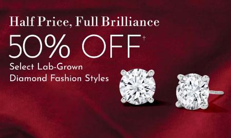 50% Off Select Lab-Grown Diamond Fashion Styles