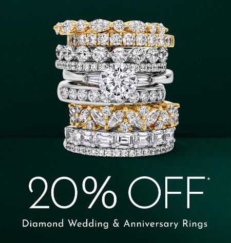 20% Off Diamond Wedding & Anniversary Rings