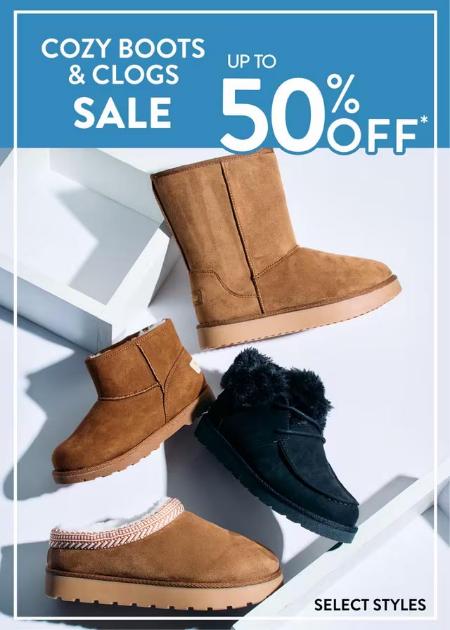 Cozy Boots & Clogs Sale Up to 50% Off