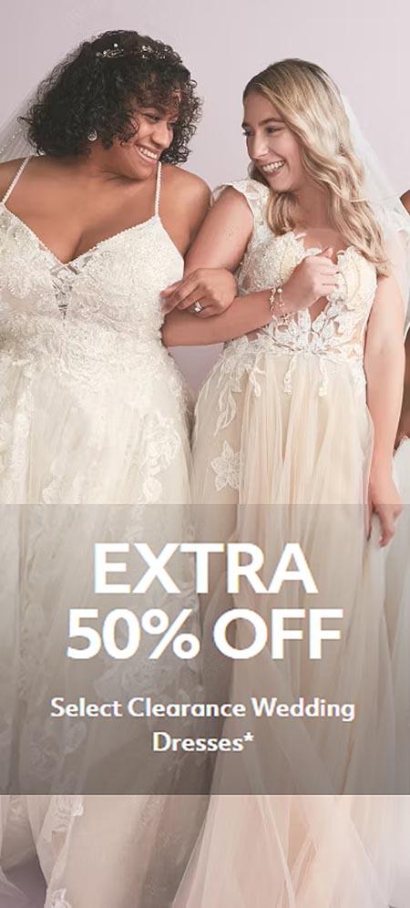 Extra 50% Off Select Clearance Wedding Dresses