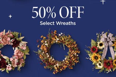 50% Off Select Wreaths