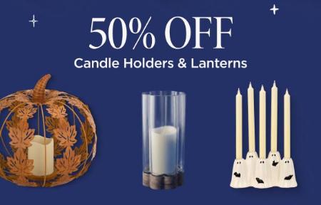 50% Off Candle Holders & Lanterns